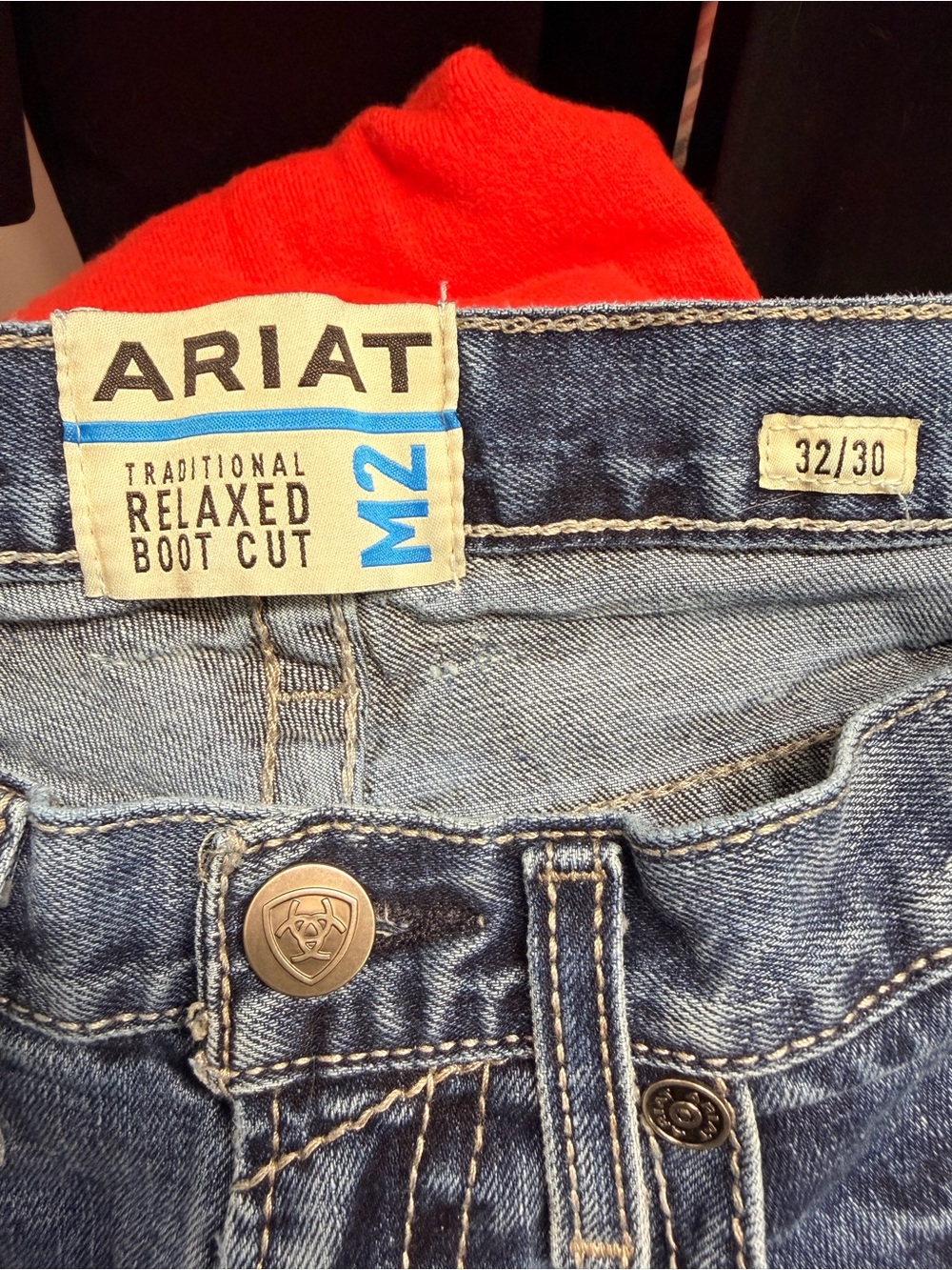 Ariat M2 traditional relaxed boot cut 32/30 mens jeans - Picture 4 of 4